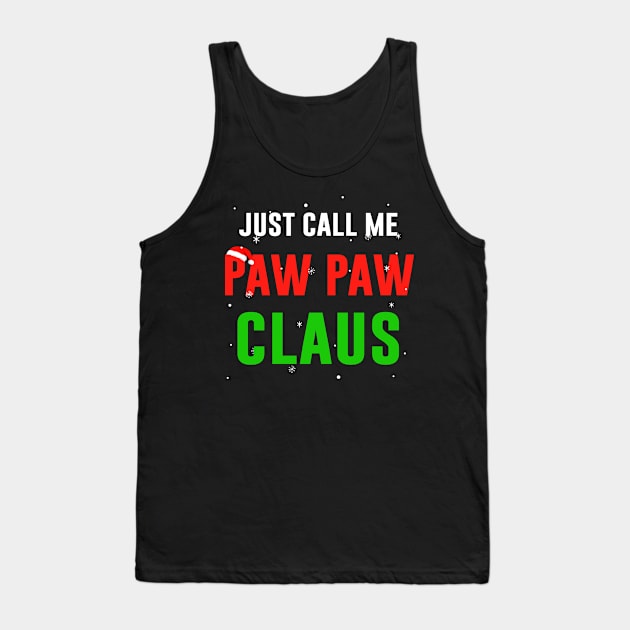 Santa Paw Paw Claus Matching Family Christmas Pajamas Tank Top by Marks Kayla